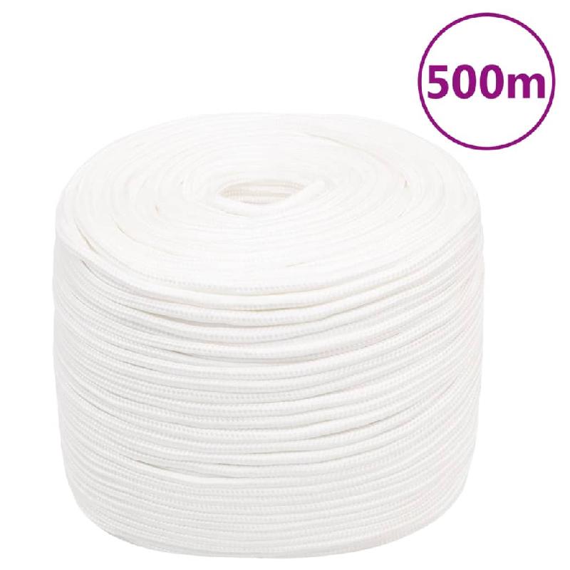 Vidaxl corde de bateau blanc complet 10 mm 500 m polypropylène 152563_0