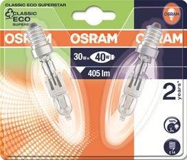 2 AMPOULES 30/40 W E14 HALOGÈNE FLAMME