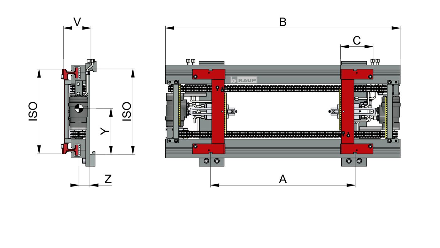 2T163S - Écarteurs et ajusteurs de fourche KAUP - capacité 2500 kg avec déplacement latéral_0