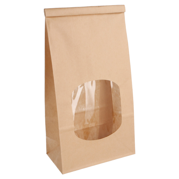 500 sacs kraft SOS à fenêtre et fermeture twirl - SOSKFTFMR-GP02/TW_0