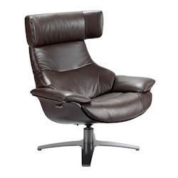 AC ANGEL CERDA Angel Cerdá Fauteuil inclinable pivotant en cuir marron chocolat 5022C 88 x 85 x 105 - marron fourrure 8435631002352_0