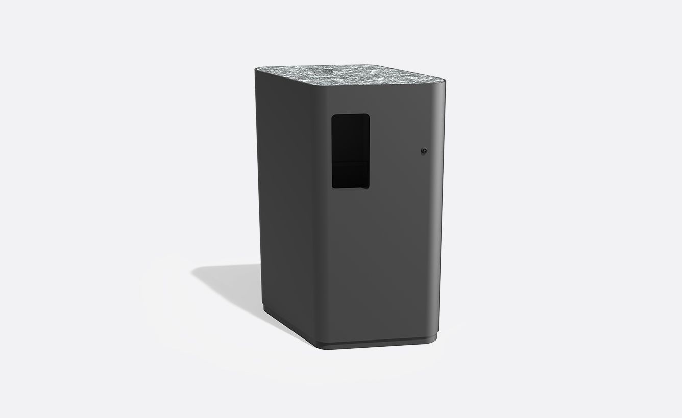Adjaye - poubelle publique Larus 80L avec cendrier_0