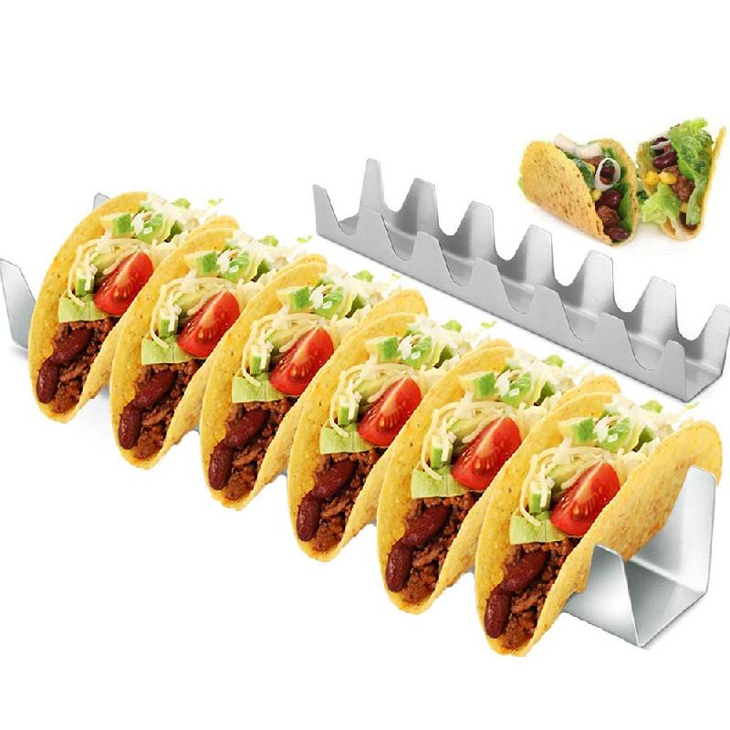 Auzzo Home - Support à tacos en acier inoxydable - Robuste, résistant à la corrosion et lavable au lave-vaisselle_0