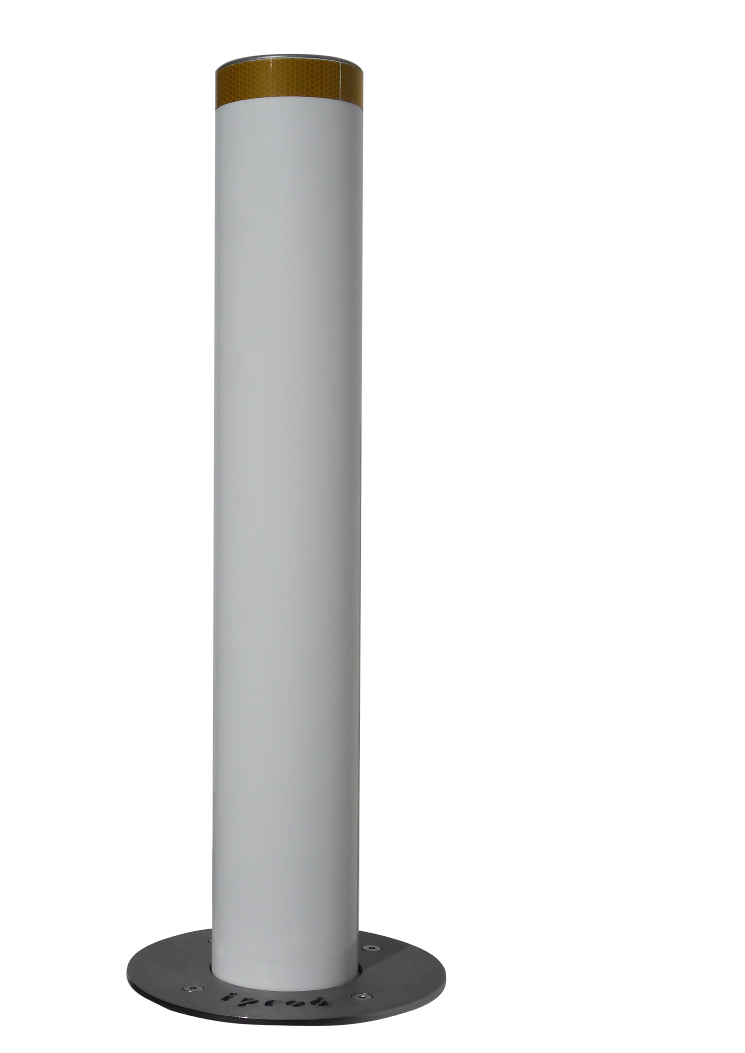 Borne escamotable manuelle BA114 - 114mm de diamètre et 800mm de hauteur - Déverrouillage par clé triangulaire ou anti-vandalisme_0