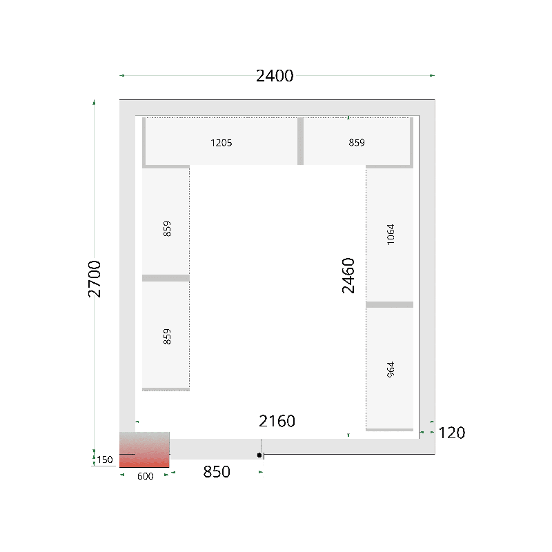 Chambre froide négative TEFCOLD CRNF2427WD_0