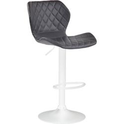 CLP Tabouret de bar Cork en similicuir Blanc/Noir - noir polyester 313190_0