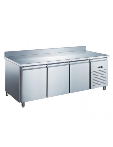 Desserte réfrigérée positive 3 portes avec dosseret - inox AISI304 - SN3201X_0