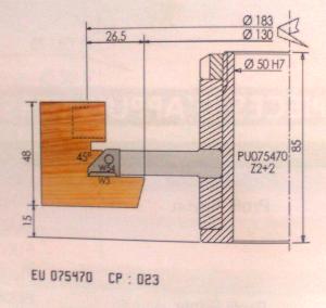 Porte-outils plate bande multi-profils – Alésage 50 mm ELBE