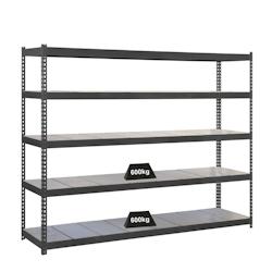 PROREGAL Étagère pour charges lourdes METAL BEAST FIVE | HxLxP 200x150x75cm | Charge du compartiment 600kg | anthracite - gris métal PR_RS18-44_0