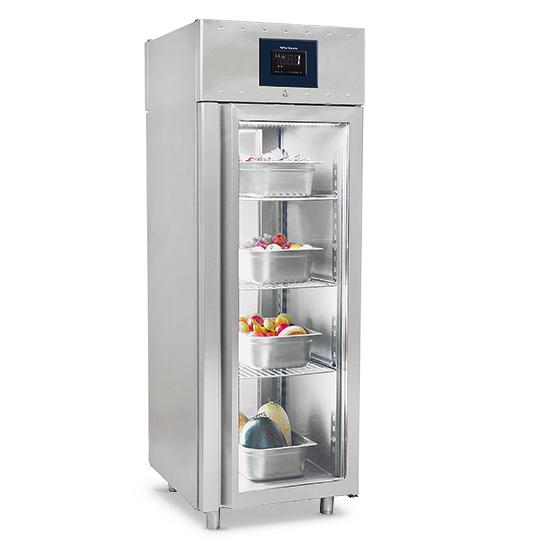 Réfrigérateur traversant 700 litres en inox gn 2/1 avec portes en verre -2°/+8°c - wifi - BMA0093/F_0