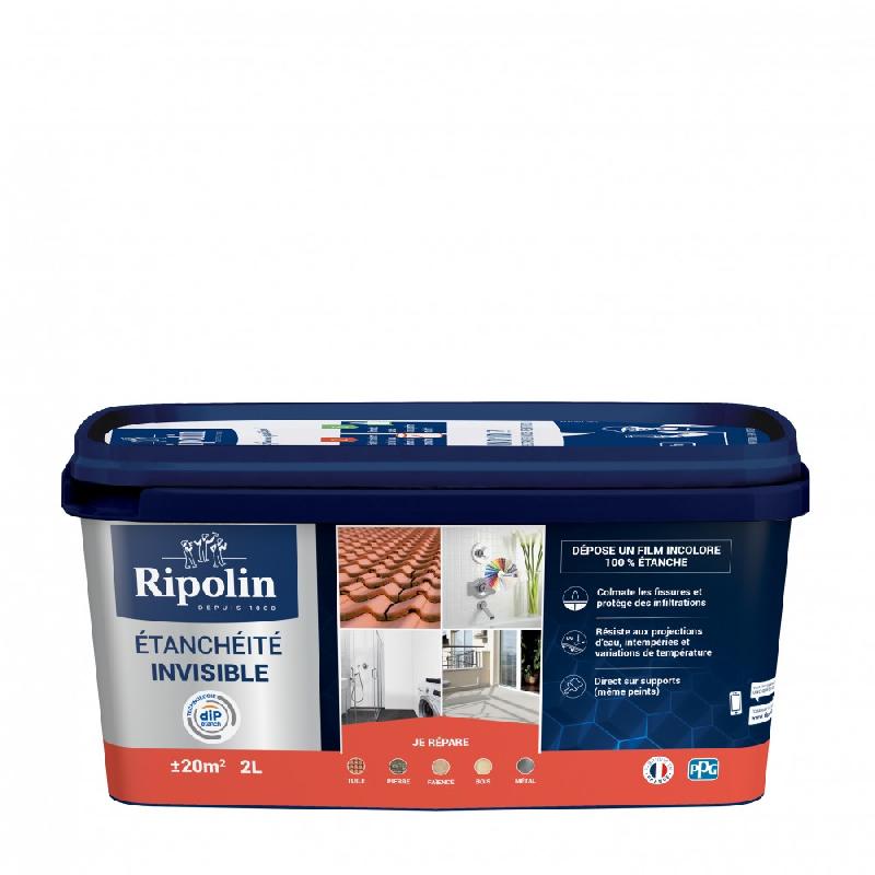 Revêtement d'étanchéité RIPOLIN multiusage incolore 2L - Application Intérieur/Extérieur - Résistant aux intempéries et UV_0