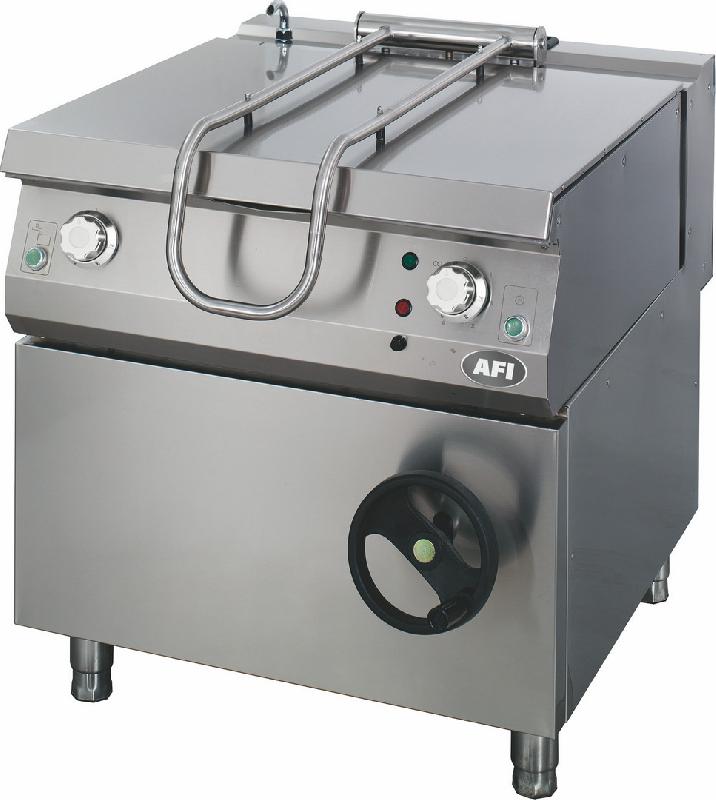 Sauteuse professionnelle à gaz 205 L sur coffre - SA9G205 - Inox - Température 120/300°C - Puissance 44 kW_0