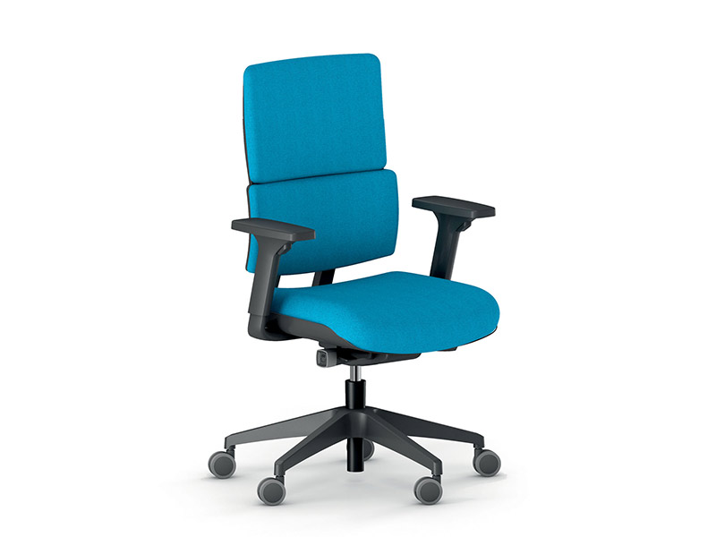 Fauteuil de bureau Stanley - Mécanisme synchrone - Accoudoirs réglables 3D - Tissu polyester_0
