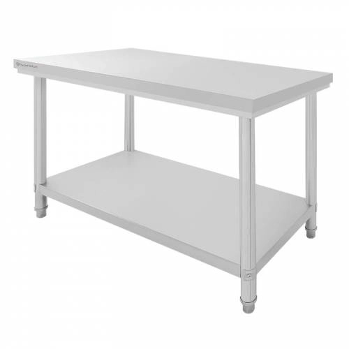 Table inox 120x70 cm avec étagère basse intégrée - Equipementpro - SW-1207_0
