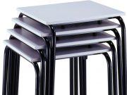 Table scolaire empilable Axis - structure tubulaire monobloc avec plateau mélaminé ou aggloméré, plusieurs dimensions disponibles_0