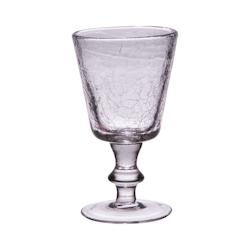 Verre à pied Lussan craquelé 17 cl transparent x6 -  Rond Verre Table Passion 8.3x8.3 cm - transparent verre 3106233020956_0