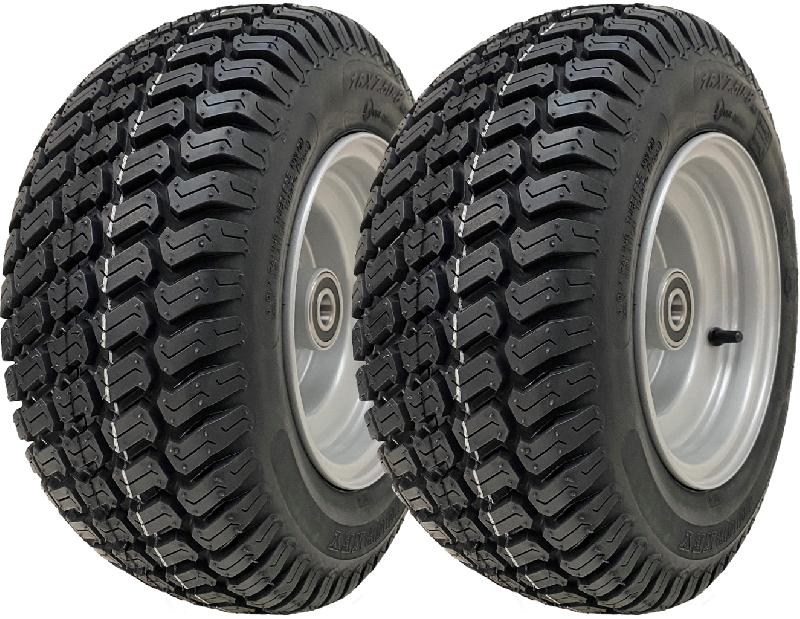 16x7.50-8 Grass Lawnmower Wheel 4ply P332 Tyre Steel Rim 25mm Bearing (Set of 2)_0