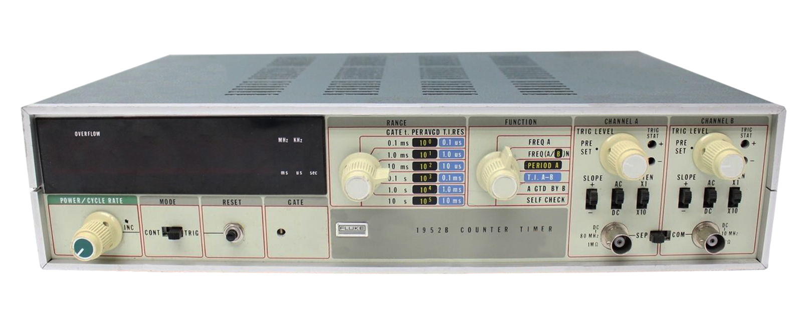 1952b - compteur de fréquence Fluke - 5 Hz à 80 MHz - mesures de fréquence_0