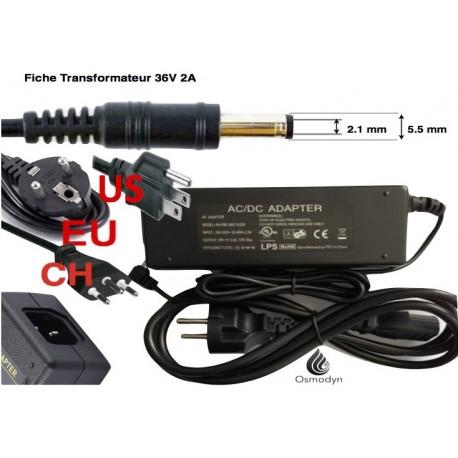 Alimentation Transformateur AC/DC 36V - Transfo 36V Cordon EU - Blindage CEM - CE_0