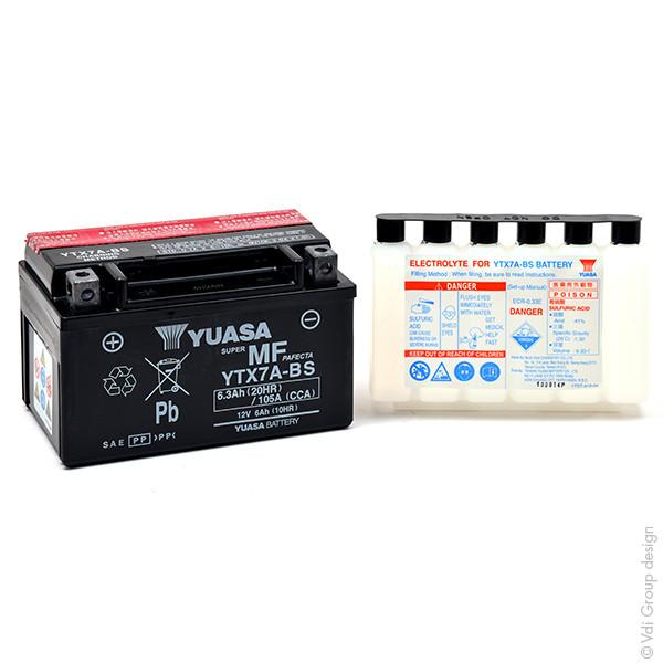 BATTERIE MOTO YUASA YTX7A 12V 6AH_0