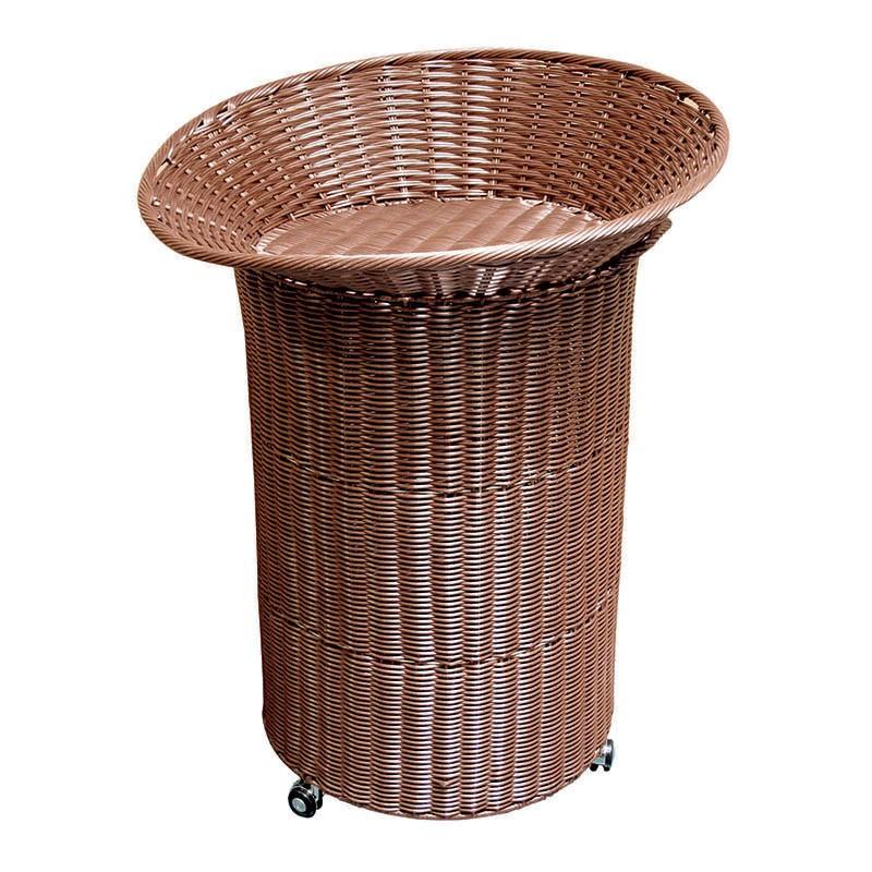 Ilot roulant plastique ossature inox -_0