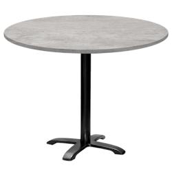Restootab - Table ronde Ø110cm - modèle Bazila béton naturel - gris fonte 3760371512379_0