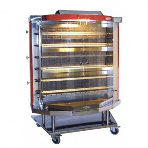Rôtissoire Hot Flamm's 6 Rapid'Broche - capacité 42 volailles - 48 kW - dimensions 1450x680x1530 mm_0