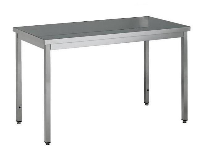 Table centrale en inox AISI 304 - profondeur 600 mm - longueur 800 à 2000 mm - modèle TTC608_0