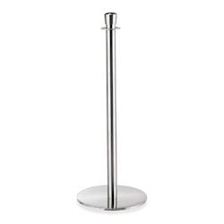 WAS Germany - Poteau de délimitation Classic avec pied plat, boule, inox poli (2224000) - argenté inox 2224 000_0