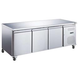 A.C.L - Table réfrigérée 3 portes - 580 L - 600x400 plans de travail inox évaporateur traité - inox MM99171015_0
