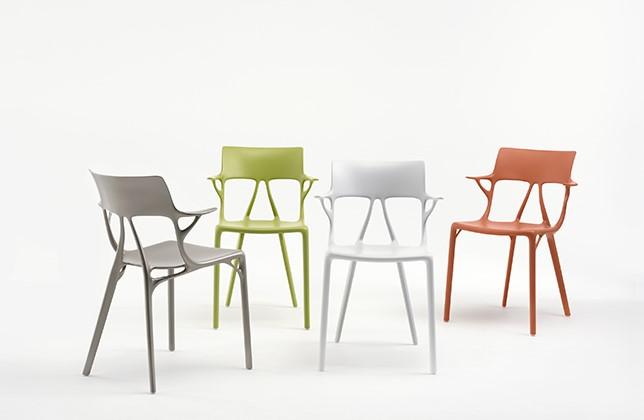 Chaise de restaurant AI - Starck - design par intelligence artificielle - matériau 100% recyclé_0