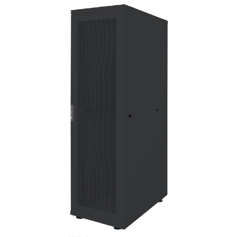 Bâti serveur Basic 19 pouces MHT243 avec porte coulissante - 42U - 1000 (P) x 600 (L) x 2033 (H) - flatpack - zwart - Bravour®_0