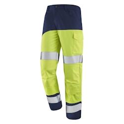 Cepovett - Pantalon avec poches genoux Fluo SAFE XP Jaune / Bleu Marine Taille XS - XS 3603624495619_0