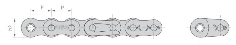 Chaîne de convoyage en acier inoxydable double pour vos applications de transmission à chaîne - Norme DIN / ISO ou ANSI_0