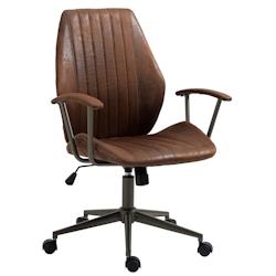 CLP Fauteuil de bureau Retro Nampa en Similicuir ajustable et pivotant Cognac - marron polyester 318558_0