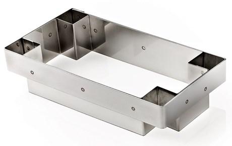 DÉCOUPOIR POUR RECTANGLE À TARTE MOZAIK INOX  12 CM