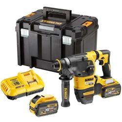 DEWALT MACHINES Perforateur Burineur Sds-plus 54v Dewalt Dch333x2-qw Brushless Avec 2 Batteries 9,0 Ah Flexvolt - 5035048646748_0
