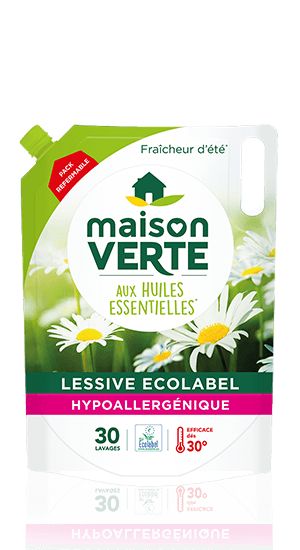 Éco-pack fraîcheur d’été - lessive Maison Verte 1,8L - concentrée, parfum huiles essentielles, lavage dès 30°C_0