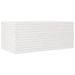Helloshop26 - Jardinière bac lit surélevé plantes fleurs terrasse jardin 110 x 60 x 45,5 cm bois de pin massif blanc 02_0037370 - 3000214240602_0