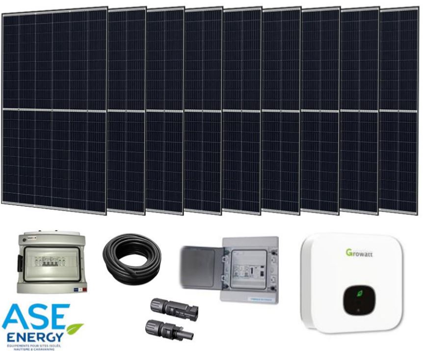Kit solaire autoconsommation 3000w onduleur central growatt_0