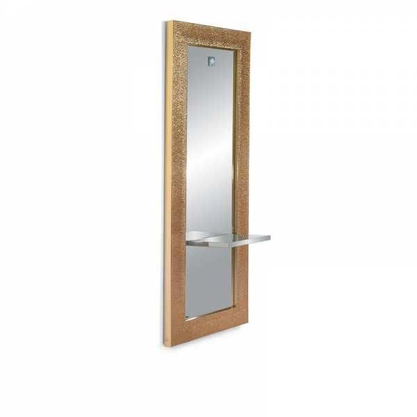 Coiffeuse Gold FF 1200 - Tablette inox et cadre en menuiserie revêtement PVC Or_0