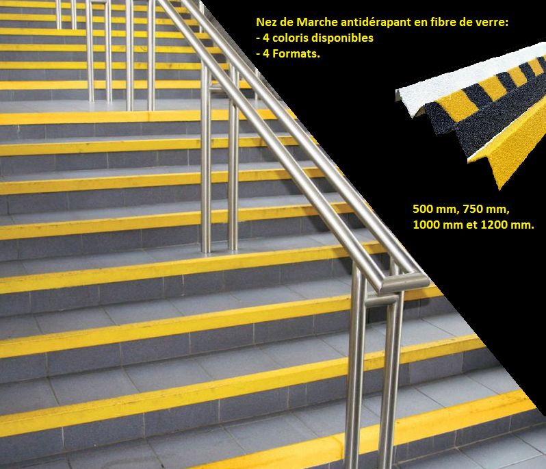 Nez de marche antidérapant ultra-résistant et ignifuge - Disponible en 4 coloris et 3 dimensions_0