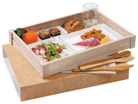 PLATEAU REPAS SOLIA BOIS 34.6 X 23.7 CM (VENDU PAR 20)