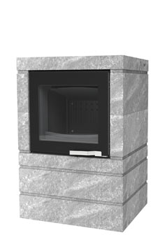 Poêles-cheminées XP54-BOX Ollaire finition Black - Double paroi fonte - 9 kW - Flamme Verte_0
