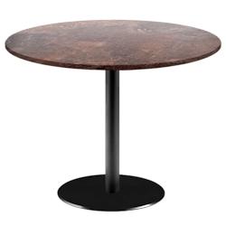 Restootab - Table Ø120cm - modèle Rome rouille roc - marron fonte 3760371519545_0