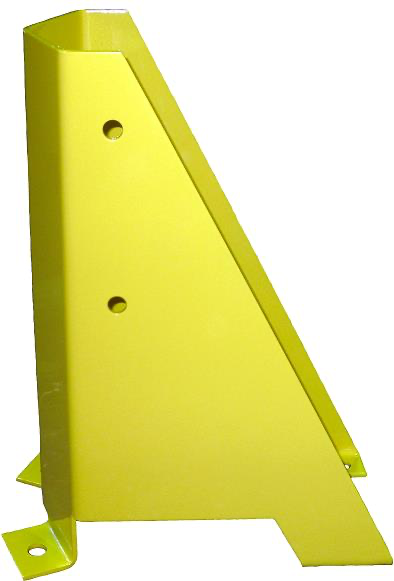 Sabot de protection métallique - Convoyeurs et pieds de racks - Fixation 4 ancrages - Dimensions 400x160 mm - Finition époxy jaune RAL 1021_0