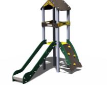 Structure de jeux combinées 1 tour Néo - NEO10915I - Créa Equipements - pour enfants de 2 à 8 ans avec toboggan et mur d'escalade_0