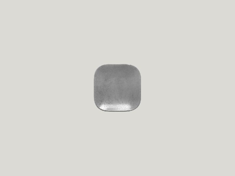 ASSIETTE PLATE CARRÉ GRIS PORCELAINE 30X30 CM SHALE RAK