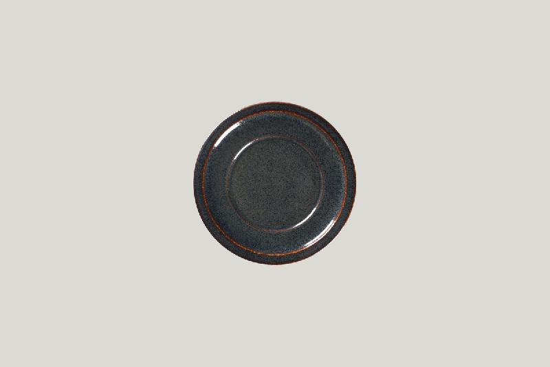 ASSIETTE PLATE ROND NOIR PORCELAINE Ø 16 CM RAKSTONE EASE