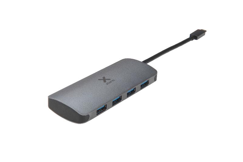 XTORM XC001 - Hub & Concentrateur USB 3.0 (3.1 Gen 1) Type-C - 5000 Mbit/s - 4 ports - Gris_0